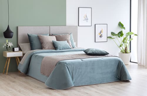 Edredón confort acolchado 200 gr jacquard gris cama 90 (190x265 cm) LAZOS
