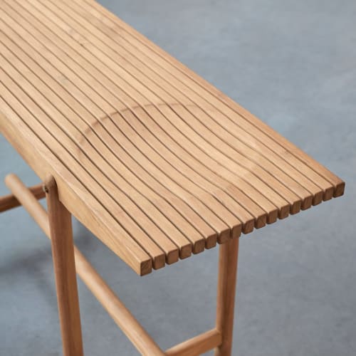 Tavolo tondo pieghevole in teak 120 cm - Arredo da esterno - Tikamoon