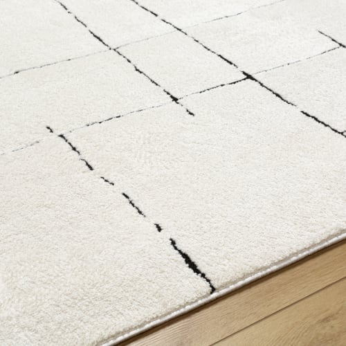 Tappeto in stile scandinavo bianco goffrato, 140X200 cm BLANCHE