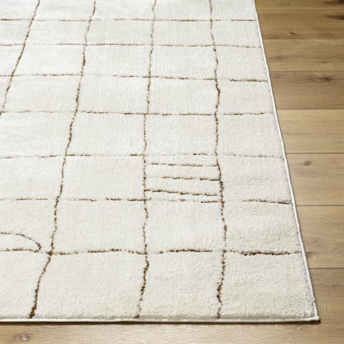 Tappeto in stile scandinavo bianco goffrato, 160X230 cm BLANCHE