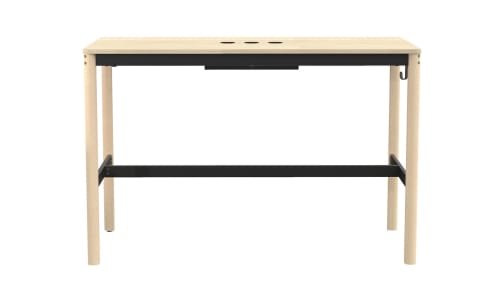 Bureau design FOCUS noir - Table de réunion 160x80 cm