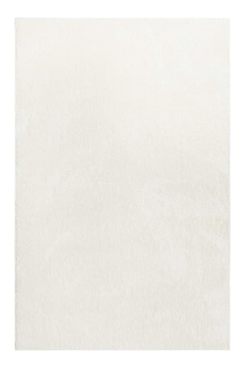 Moderner Hochflor Teppich creme weiß, Wohn-, Schlafzimmer 120x170 #SWAGGER  SHAG | Maisons du Monde