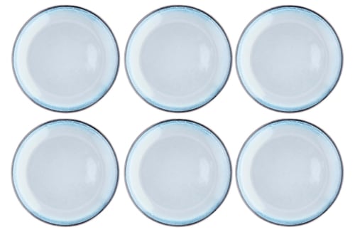 Assiette en grès bleu (lot de 6)