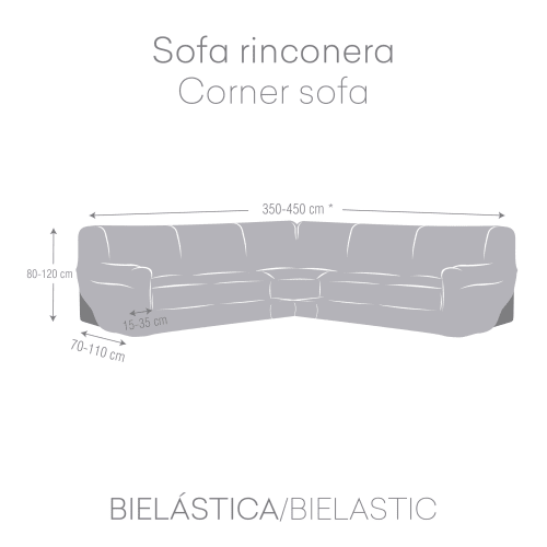 Pack 3 Fundas sofá 3 plazas (180-240) + 2x1 plaza (70-110) marfil MONACO  BIELÁSTICA