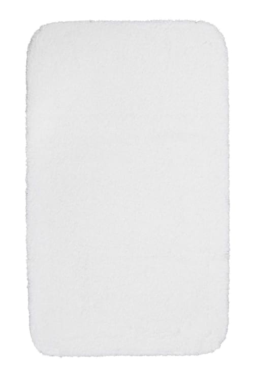 Tappeto da bagno in cotone pelo lungo bianco 70x120 OLE