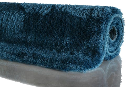 Alfombrilla de baño en microfibra, antideslizante, marino, 55x65