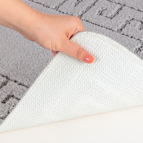 Tapis de bain 50x80 gris en coton HELIOS