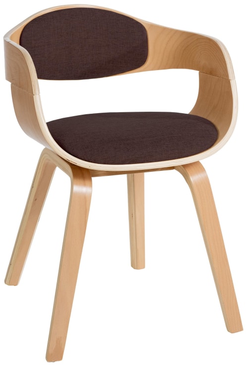CLEM elección de color en silla de tela con reposabrazos patas en sillón de  hogar de diseño de fresno oscuro