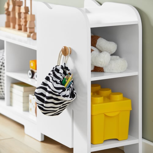 Baúl de juguete en MDF blanco para dormitorio infantil - Mobili Rebecca