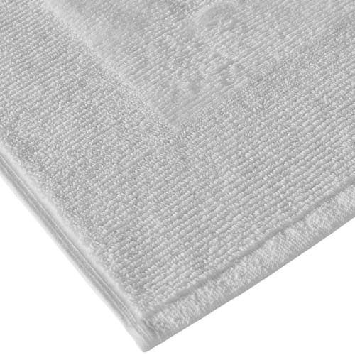 Tapis de bain 50x80 blanc craie en polyester TRESSADOUX