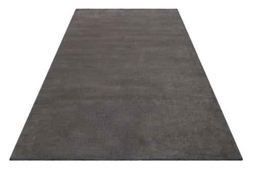 Tappeto a pelo corto in pura lana vergine color grigio scuro 170x240  GREENWOOD RUG