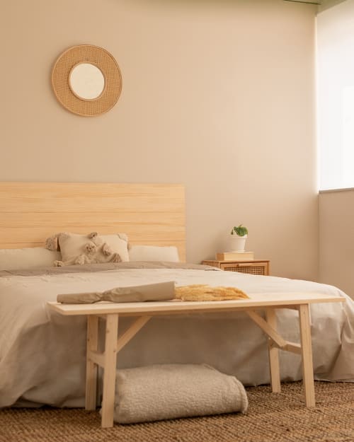 Cabecero de teca de 180 cm Urbain - Mueble para el dormitorio