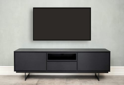 Porta tv nero Silas Woood - 180cm