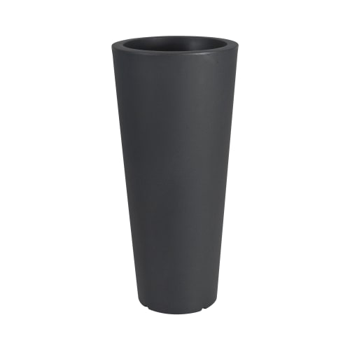 Vaso in resina da esterno e interno doppiofondo nero 39x39x85H cm | Maisons  du Monde