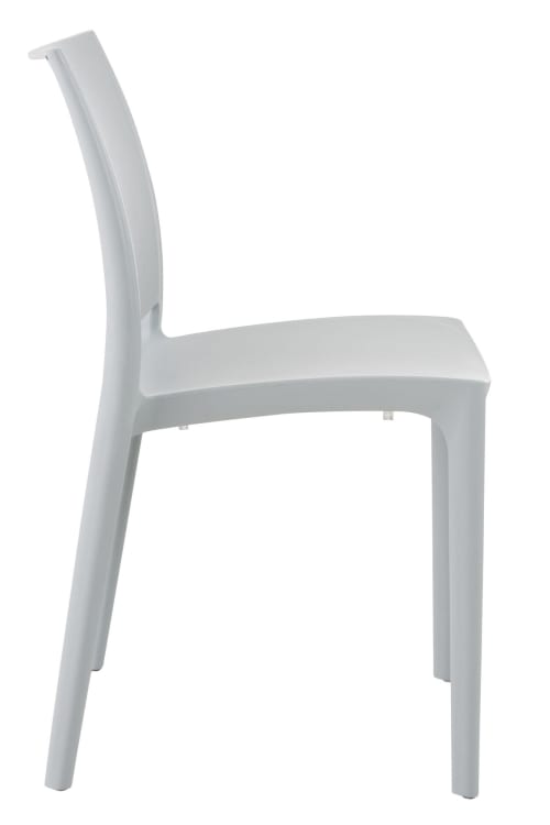 Sedie plastica grigia impilabili interno/esterno (set di 2) RIOS - Miliboo