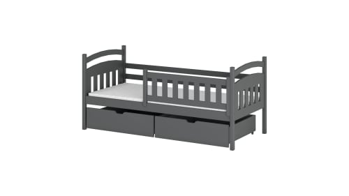 Letto per bambino Legno di pino Grafite 90x190 TERRY