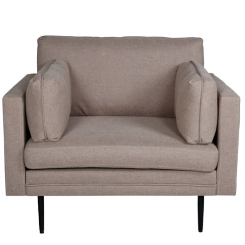 EASY - Fauteuil en velours beige - Mathi Design