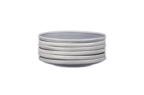 Assiettes plates grises D25cm - Lot de 6 DIWALI MARBLE