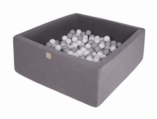 MeowBaby® Piscine Balles Pour Bébé Rond 90x30cm/200 Balles 7cm Fabriqué En  UE, Coton, Gris Clair/Balles Au Choix