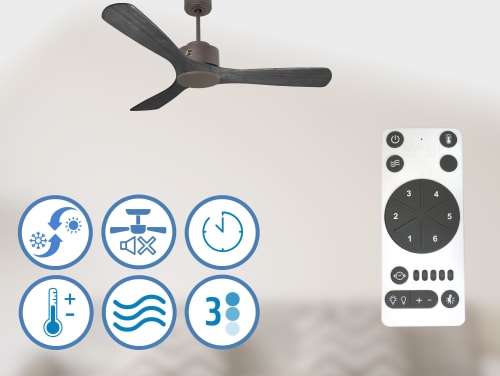 Ventilateur de plafond ø132 cm avec Wifi Réversible Hypersilence