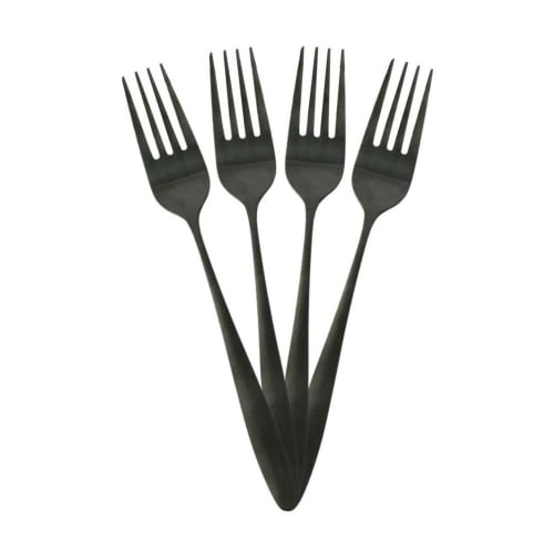 Coffret fourchettes noir mat x4 ALEXANDRE