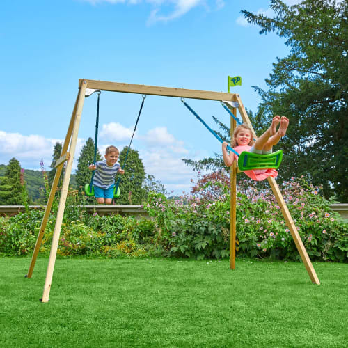 Portique d'Éveil Arrondi en Bois Naturel