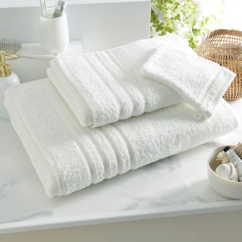 Drap de bain Olympe 100% coton blanc 550 g 70x140 cm (le lot de 5)