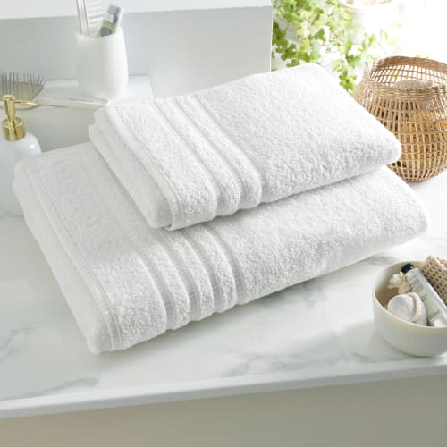 Drap de bain Olympe 100% coton blanc 550 g 70x140 cm (le lot de 5)