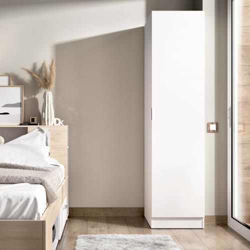 Armoire Dcipo, Meuble d'angle pour chambre à coucher, Armoire d