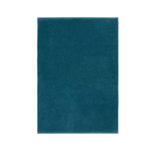 Serviette de toilette BANDESECHELLE en coton bleu aqua