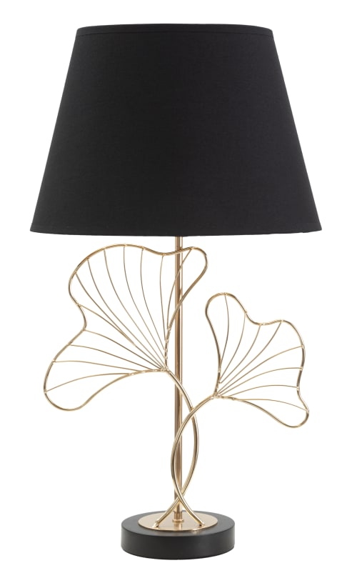 Lampada mappamondo in pvc e base in metallo dorato Ø cm 25x38 GOLD