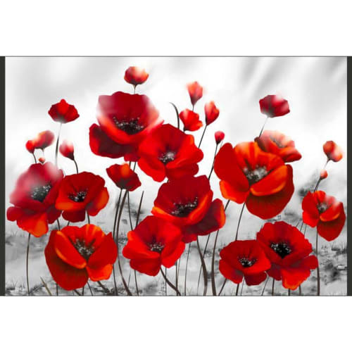 Autocollant mural coquelicots 20x70cm COQUELICOTS