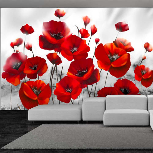 Autocollant mural coquelicots 20x70cm COQUELICOTS