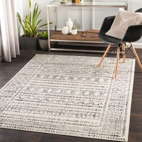 Tappeto Scandinavo Bohemien - Bianco e Nero - 152x213cm OLIMPIA