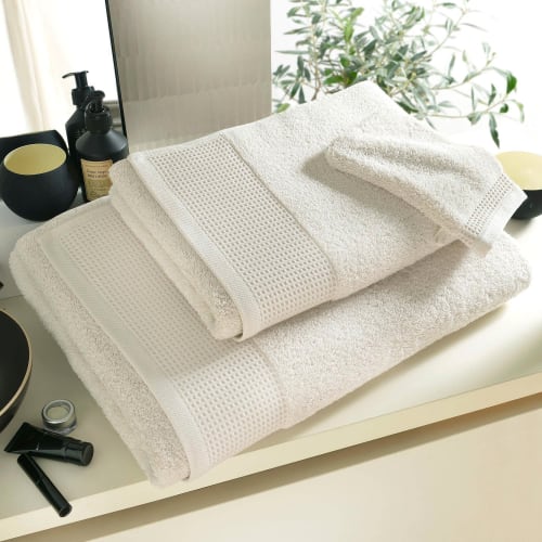 Drap de bain 70x140 blanc craie en coton 450 g/m² HERBAL