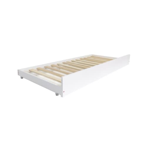 Letto estraibile giovanile in legno bianco Popins 90x180 cm POPINS