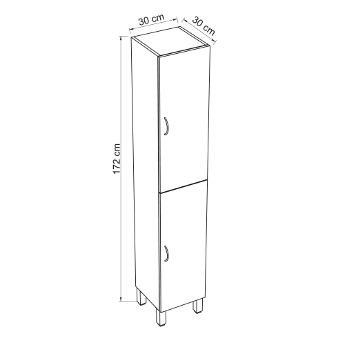 Porte torchons pour meubles de cuisine - l30 cm Couleur blanc Calicosy