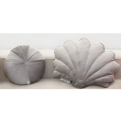 Set di 2 cuscini a strisce 30 x 50 cm grigio KOMANA 