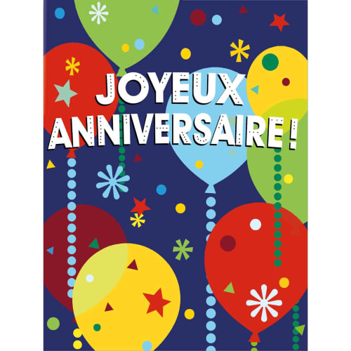 2€40 sur Grande Carte Anniversaire Joyeux Anniversaire - Fleurs - Draeger  Paris - Carte de vœux - Achat & prix