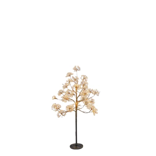 Albero di Natale Faggio con LED luminosi a luce calda decorazione natalizia  / Nero / 210 cm