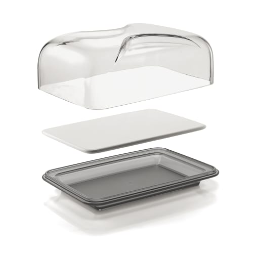 Cloche à fromage rectangle gris en plastique transparent Maisons du Monde — free download