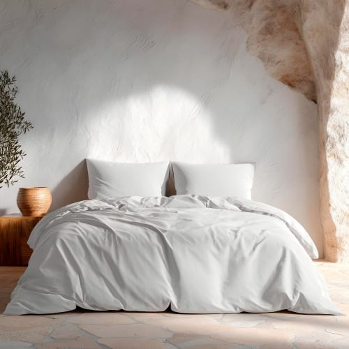 Juego funda nórdica 100% algodón 180x220 cm cama 100/105 cm gris