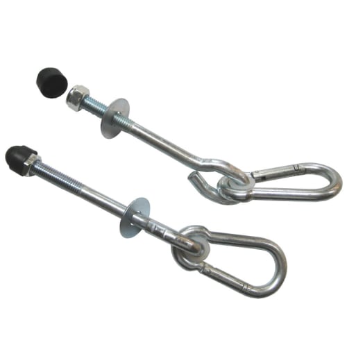 Lot de 2 crochets de balançoire M12 x 100 mm/200 mm pour balançoire