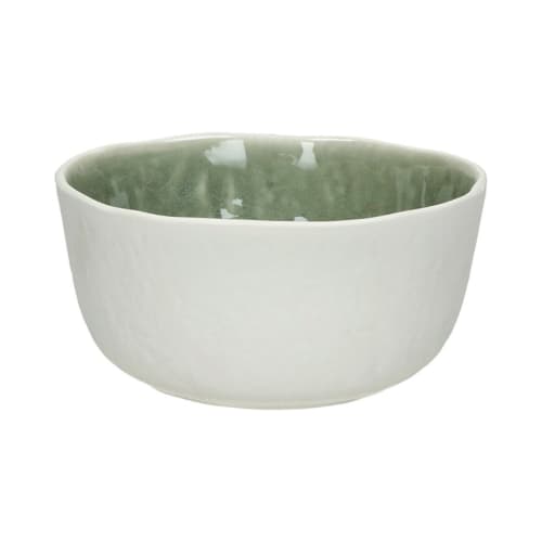 Bol à céréales en porcelaine blanc et vert pâle D13 Spiro | Maisons du ...