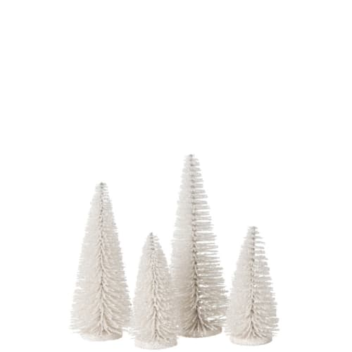 Lot de 6 Mini sapins de Noël Miniatures en sisal avec Base en Bois Lot de 6 Mini sapins de Noël Miniatures en sisal avec Base en Bois