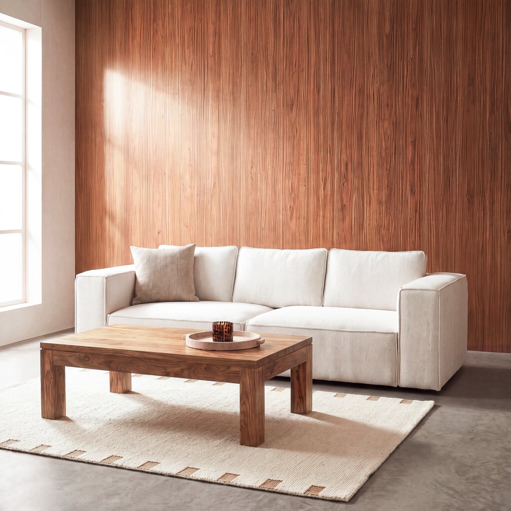 Table basse en bois de sheesham massif, L110 cm