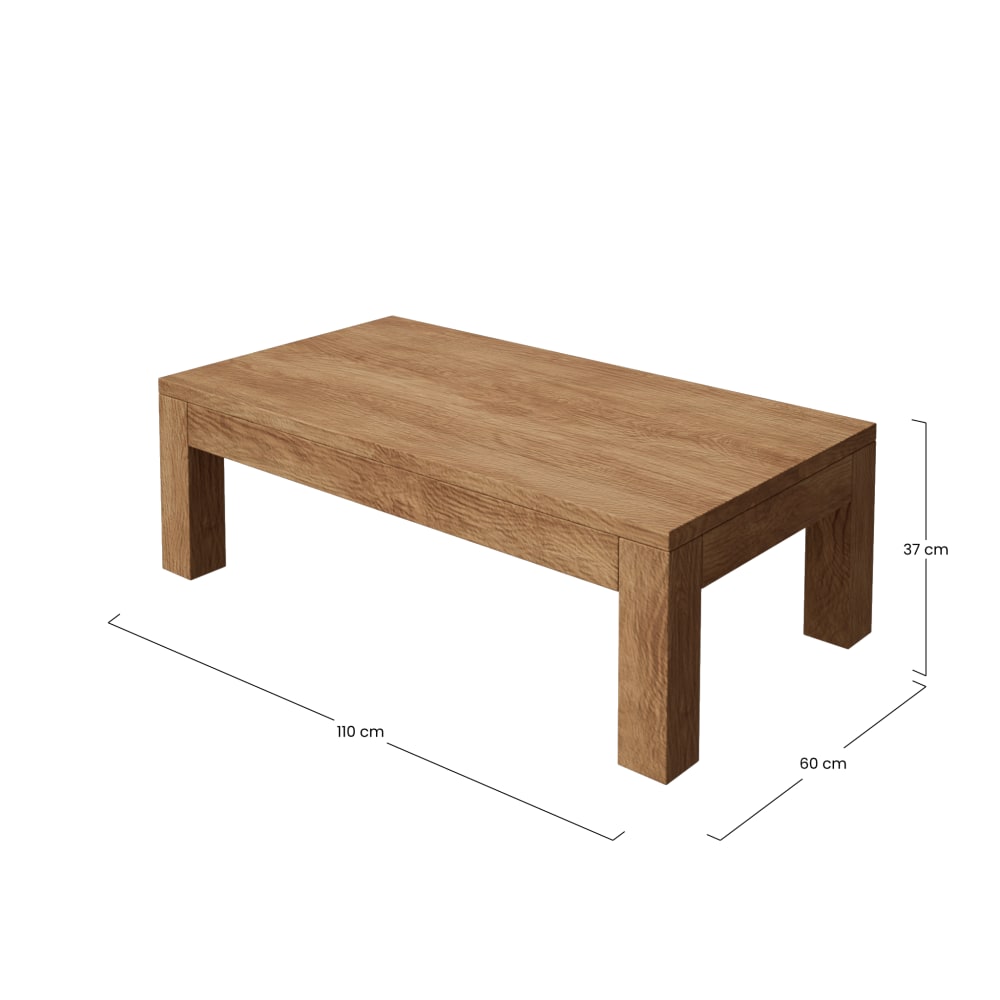 Table basse en bois de sheesham massif, L110 cm — vue 4