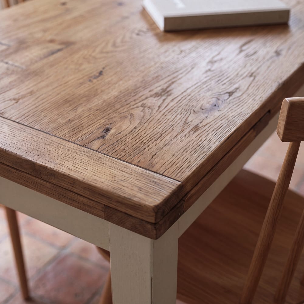 Esstisch aus recyceltem Kiefernholz mit Einlegeplatten, L160 -