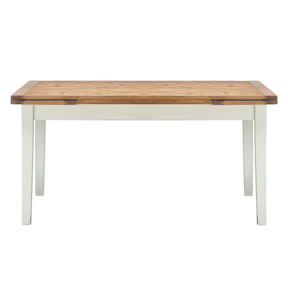 Table à manger extensible en peuplier massif 8/10 personnes L160