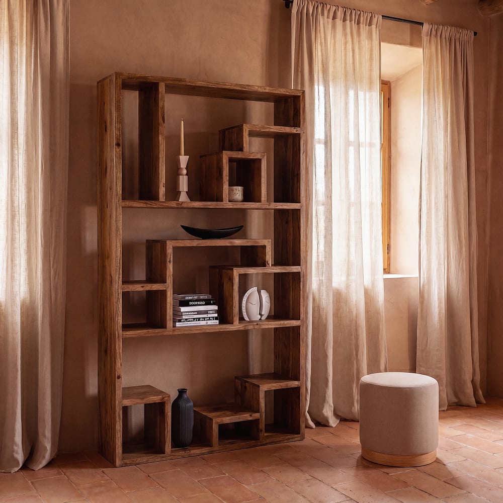 Étagère en bois de sheesham massif, L110 cm